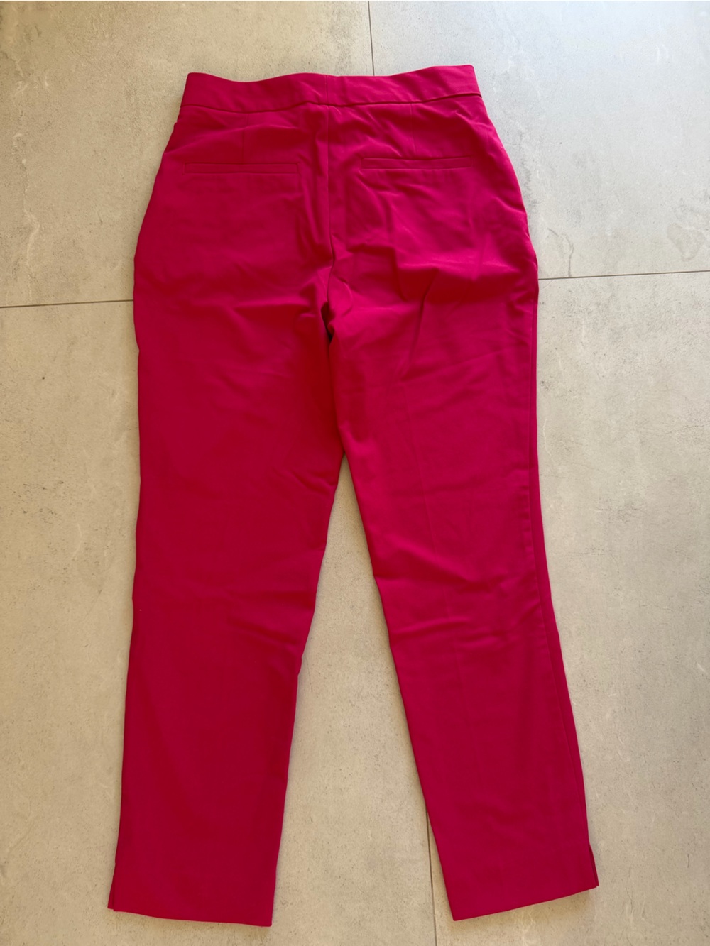 ZARA Hot Pink Tailored Trousers High Waist Slim Fit Pants XS - Picture 5 of 5